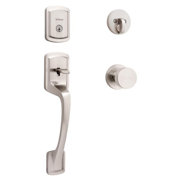 Kwikset Kwikset Prague Satin Nickel Entry Handleset 1-3/4 in. 98180-025 - main